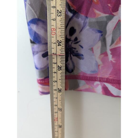 Reebok Capri Leggings Colorful Floral Compression Running Yoga SZ Small - Picture 8 of 8